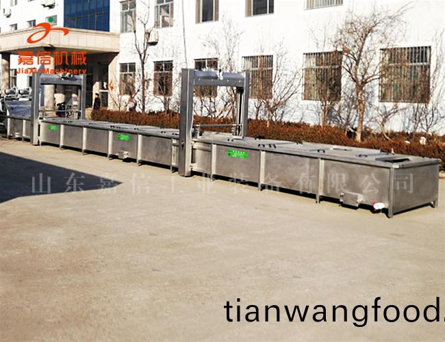 凍(dong)魚(yú)盤(pán)解(jie)凍(dong)清洗機(jī)(ji) 刀(dao)魚(yú)(yu)段鑵(guan)頭成(cheng)套(tao)流水(shui)線(xian)設(shè)(she)備