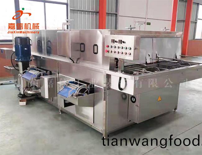 新型(xing)食品(pin)週(zhou)轉(zhuǎn)箱(xiang)清(qing)洗機 託(tuo)盤清(qing)洗機